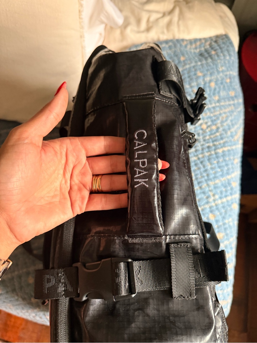 Calpak Terra 26L Laptop Duffel Backpack in Obsidian - Picture 10 of 14